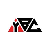 design del logo della lettera del triangolo ybc con forma triangolare. monogramma di design del logo del triangolo ybc. modello di logo vettoriale triangolo ybc con colore rosso. logo triangolare ybc logo semplice, elegante e lussuoso. ybc