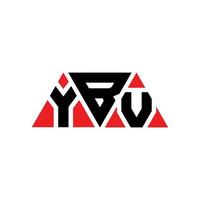 design del logo della lettera triangolare ybv con forma triangolare. ybv triangolo logo design monogramma. modello di logo vettoriale triangolo ybv con colore rosso. ybv logo triangolare logo semplice, elegante e lussuoso. ybv