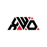 xwo triangolo logo design lettera con forma triangolare. xwo triangolo logo design monogramma. modello di logo vettoriale triangolo xwo con colore rosso. logo triangolare xwo logo semplice, elegante e lussuoso. xwo