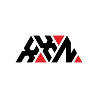 xxn triangolo logo design lettera con forma triangolare. xxn triangolo logo design monogramma. modello di logo vettoriale triangolo xxn con colore rosso. xxn logo triangolare logo semplice, elegante e lussuoso. xxn