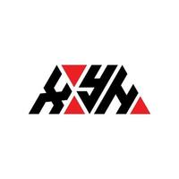 design del logo della lettera del triangolo xyh con forma triangolare. monogramma di design del logo del triangolo xyh. modello di logo vettoriale triangolo xyh con colore rosso. logo triangolare xyh logo semplice, elegante e lussuoso. xyh