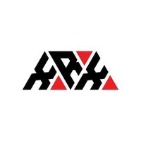 xrx triangolo logo design lettera con forma triangolare. monogramma del design del logo del triangolo xrx. modello di logo vettoriale triangolo xrx con colore rosso. logo triangolare xrx logo semplice, elegante e lussuoso. xrx