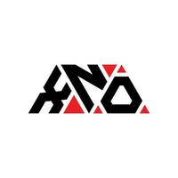 xno triangolo logo lettera design con forma triangolare. monogramma di design del logo del triangolo xno. modello di logo vettoriale triangolo xno con colore rosso. logo triangolare xno logo semplice, elegante e lussuoso. xn