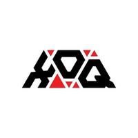 logo della lettera triangolare xoq con forma triangolare. monogramma del design del logo del triangolo xoq. modello di logo vettoriale triangolo xoq con colore rosso. logo triangolare xoq logo semplice, elegante e lussuoso. xoq