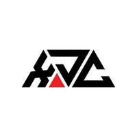 xjc triangolo logo lettera design con forma triangolare. monogramma del design del logo del triangolo xjc. modello di logo vettoriale triangolo xjc con colore rosso. logo triangolare xjc logo semplice, elegante e lussuoso. xjc
