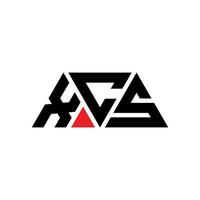 logo della lettera del triangolo xcs con forma triangolare. monogramma di design del logo del triangolo xcs. modello di logo vettoriale triangolo xcs con colore rosso. logo triangolare xcs logo semplice, elegante e lussuoso. xcs