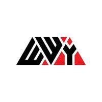 logo della lettera triangolo wwy con forma triangolare. wwy triangolo logo design monogramma. modello di logo vettoriale triangolo wwy con colore rosso. logo triangolare wwy logo semplice, elegante e lussuoso. wwy