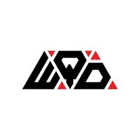logo della lettera triangolare wqd con forma triangolare. monogramma del design del logo del triangolo wqd. modello di logo vettoriale triangolo wqd con colore rosso. logo triangolare wqd logo semplice, elegante e lussuoso. wqd