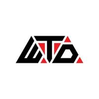 wtd design del logo della lettera triangolare con forma triangolare. wtd triangolo logo design monogramma. modello di logo vettoriale triangolo wtd con colore rosso. wtd logo triangolare logo semplice, elegante e lussuoso. wtd