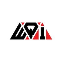 logo della lettera del triangolo wqi con forma triangolare. wqi triangolo logo design monogramma. modello di logo vettoriale triangolo wqi con colore rosso. logo triangolare wqi logo semplice, elegante e lussuoso. wqi