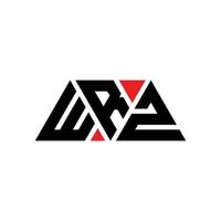 logo della lettera del triangolo wrz con forma triangolare. wrz triangolo logo design monogramma. modello di logo vettoriale triangolo wrz con colore rosso. logo triangolare wrz logo semplice, elegante e lussuoso. wrz