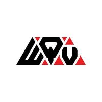 wqv design del logo della lettera triangolare con forma triangolare. wqv triangolo logo design monogramma. modello di logo vettoriale triangolo wqv con colore rosso. logo triangolare wqv logo semplice, elegante e lussuoso. wqv