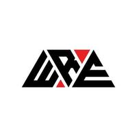 wre triangolo logo design lettera con forma triangolare. wre triangolo logo design monogramma. modello di logo vettoriale triangolo wre con colore rosso. logo triangolare wre logo semplice, elegante e lussuoso. wre