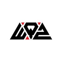 logo della lettera triangolare wqz con forma triangolare. wqz triangolo logo design monogramma. modello di logo vettoriale triangolo wqz con colore rosso. logo triangolare wqz logo semplice, elegante e lussuoso. wqz