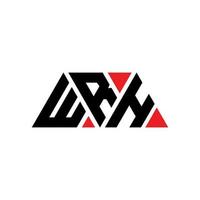 wrh triangolo logo design lettera con forma triangolare. wrh triangolo logo design monogramma. wrh modello di logo vettoriale triangolo con colore rosso. wrh logo triangolare logo semplice, elegante e lussuoso. wrh