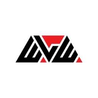 logo della lettera del triangolo wlw con forma triangolare. wlw triangolo logo design monogramma. modello di logo vettoriale triangolo wlw con colore rosso. logo triangolare wlw logo semplice, elegante e lussuoso. wlw