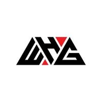 design del logo della lettera del triangolo whg con forma triangolare. monogramma di design del logo del triangolo whg. modello di logo vettoriale triangolo whg con colore rosso. logo triangolare whg logo semplice, elegante e lussuoso. whg