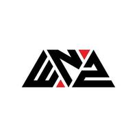 logo lettera triangolo wnz con forma triangolare. monogramma wnz triangolo logo design. modello di logo vettoriale triangolo wnz con colore rosso. logo triangolare wnz logo semplice, elegante e lussuoso. wnz
