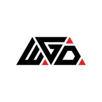 logo della lettera del triangolo wgd con forma triangolare. monogramma del design del logo del triangolo wgd. modello di logo vettoriale triangolo wgd con colore rosso. logo triangolare wgd logo semplice, elegante e lussuoso. wgd