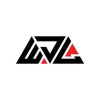 design del logo della lettera triangolare wjl con forma triangolare. wjl triangolo logo design monogramma. modello di logo vettoriale triangolo wjl con colore rosso. logo triangolare wjl logo semplice, elegante e lussuoso. wjl