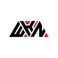 design del logo della lettera triangolare wkn con forma triangolare. monogramma del design del logo del triangolo wkn. modello di logo vettoriale triangolo wkn con colore rosso. logo triangolare wkn logo semplice, elegante e lussuoso. wkn