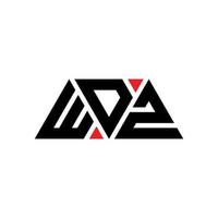 logo della lettera del triangolo wdz con forma triangolare. wdz triangolo logo design monogramma. modello di logo vettoriale triangolo wdz con colore rosso. logo triangolare wdz logo semplice, elegante e lussuoso. wdz