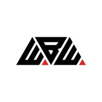 design del logo della lettera del triangolo wbw con forma triangolare. monogramma di design logo triangolo wbw. modello di logo vettoriale triangolo wbw con colore rosso. logo triangolare wbw logo semplice, elegante e lussuoso. cmq