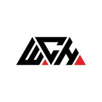 wch design del logo della lettera triangolare con forma triangolare. wch triangolo logo design monogramma. wch modello di logo vettoriale triangolo con colore rosso. wch logo triangolare logo semplice, elegante e lussuoso. quale