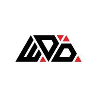 logo della lettera triangolare wdd con forma triangolare. monogramma di design logo triangolo wdd. modello di logo vettoriale triangolo wdd con colore rosso. logo triangolare wdd logo semplice, elegante e lussuoso. gg