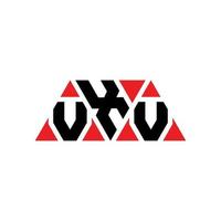design del logo della lettera del triangolo vxv con forma triangolare. monogramma di design del logo del triangolo vxv. modello di logo vettoriale triangolo vxv con colore rosso. logo triangolare vxv logo semplice, elegante e lussuoso. vxv