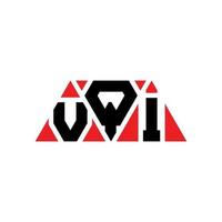 design del logo della lettera del triangolo vqi con forma triangolare. vqi triangolo logo design monogramma. modello di logo vettoriale triangolo vqi con colore rosso. logo triangolare vqi logo semplice, elegante e lussuoso. vqi