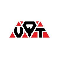 design del logo della lettera del triangolo vqt con forma triangolare. monogramma di design del logo del triangolo vqt. modello di logo vettoriale triangolo vqt con colore rosso. logo triangolare vqt logo semplice, elegante e lussuoso. vqt