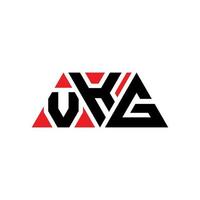 design del logo della lettera del triangolo vkg con forma triangolare. monogramma di design del logo del triangolo vkg. modello di logo vettoriale triangolo vkg con colore rosso. logo triangolare vkg logo semplice, elegante e lussuoso. vkg