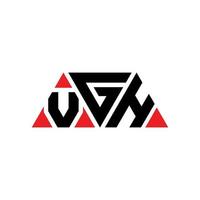 design del logo della lettera del triangolo vgh con forma triangolare. monogramma di design del logo del triangolo vgh. modello di logo vettoriale triangolo vgh con colore rosso. logo triangolare vgh logo semplice, elegante e lussuoso. vg