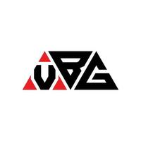 design del logo della lettera del triangolo vbg con forma triangolare. monogramma di design del logo del triangolo vbg. modello di logo vettoriale triangolo vbg con colore rosso. logo triangolare vbg logo semplice, elegante e lussuoso. vbg