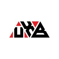 design del logo della lettera triangolare uxb con forma triangolare. monogramma del design del logo del triangolo uxb. modello di logo vettoriale triangolo uxb con colore rosso. logo triangolare uxb logo semplice, elegante e lussuoso. uxb