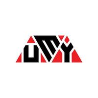 design del logo della lettera triangolare umy con forma triangolare. monogramma di design del logo del triangolo umy. modello di logo vettoriale triangolo umy con colore rosso. umy logo triangolare logo semplice, elegante e lussuoso. ehm