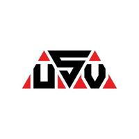 logo della lettera del triangolo usv con forma triangolare. monogramma di design logo triangolo usv. modello di logo vettoriale triangolo usv con colore rosso. logo triangolare usv logo semplice, elegante e lussuoso. usv