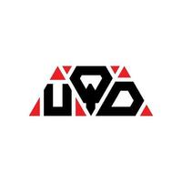 design del logo della lettera del triangolo uqd con forma triangolare. uqd triangolo logo design monogramma. modello di logo vettoriale triangolo uqd con colore rosso. logo triangolare uqd logo semplice, elegante e lussuoso. uqd