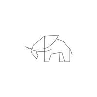 illustrazione di progettazione di logo dell'icona dell'elefante vettore