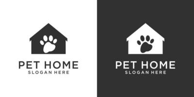 modello di progettazione del logo di vettore della casa dell'animale domestico.