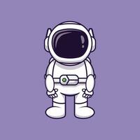 cartone animato vettoriale icona in piedi astronauta. concetto professionale. design semplice premium