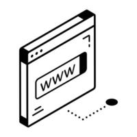 un'icona del design isometrico di www vettore