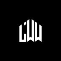 lww lettera design.lww lettera logo design su sfondo nero. lww creative iniziali lettera logo concept. lww lettera design.lww lettera logo design su sfondo nero. l vettore