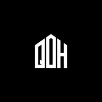 qoh lettera logo design su sfondo nero. qoh creative iniziali lettera logo concept. qoh disegno della lettera. vettore