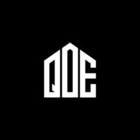 qoe lettera logo design su sfondo nero. qoe creative iniziali lettera logo concept. disegno della lettera qoe. vettore