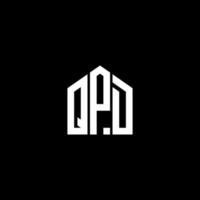qpd lettera logo design su sfondo nero. qpd creative iniziali lettera logo concept. disegno della lettera qpd. vettore