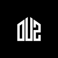 ouz lettera logo design su sfondo nero. ouz creative iniziali lettera logo concept. ouz lettera design. vettore
