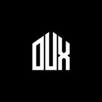 oux lettera design.oux lettera logo design su sfondo nero. oux creative iniziali lettera logo concept. oux lettera design.oux lettera logo design su sfondo nero. o vettore