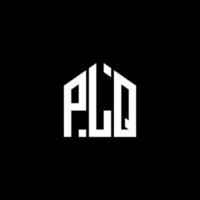 plq lettera logo design su sfondo nero. plq creative iniziali lettera logo concept. disegno della lettera plq. vettore